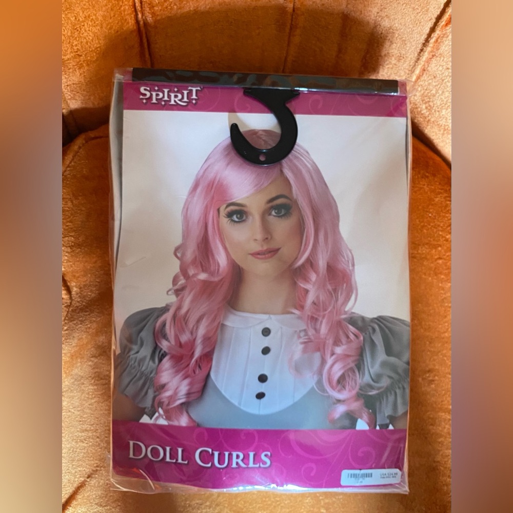 Spirit Halloween “Doll Curls” Pink Wig